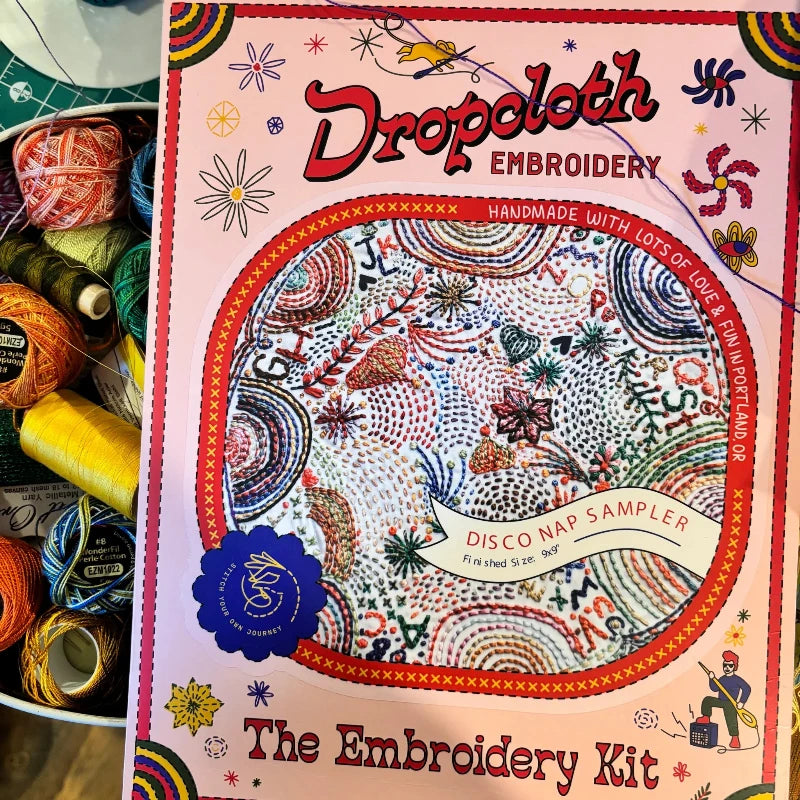 Dropcloth Samplers - Embroidery Kit - Disco Nap