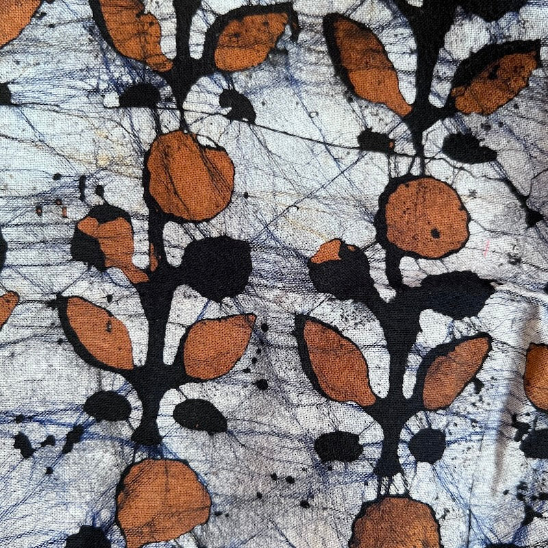 Kutch Hand Batik Print - Cotton - Flower Motif