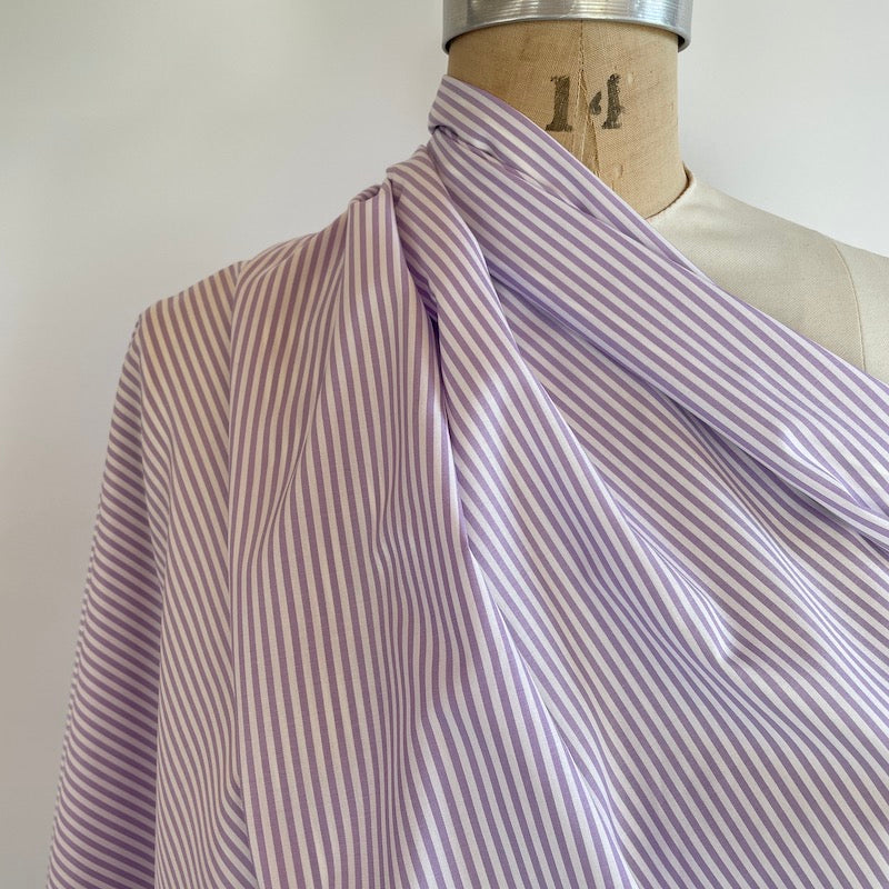 Yarn-Dyed Stripe Cotton - Lavender