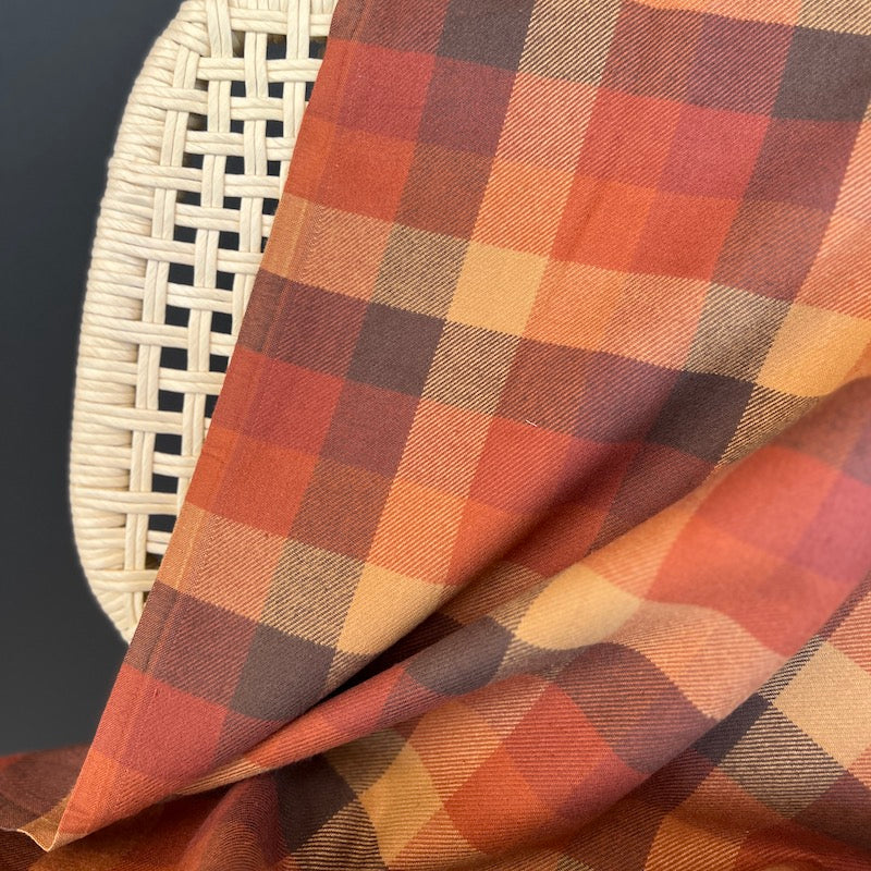 Marcus Fabrics - Cotton Flannel - Primo Plaid - Spice Mix - Pumpkin
