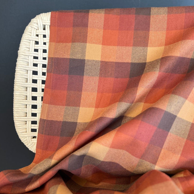 Marcus Fabrics - Cotton Flannel - Primo Plaid - Spice Mix - Pumpkin