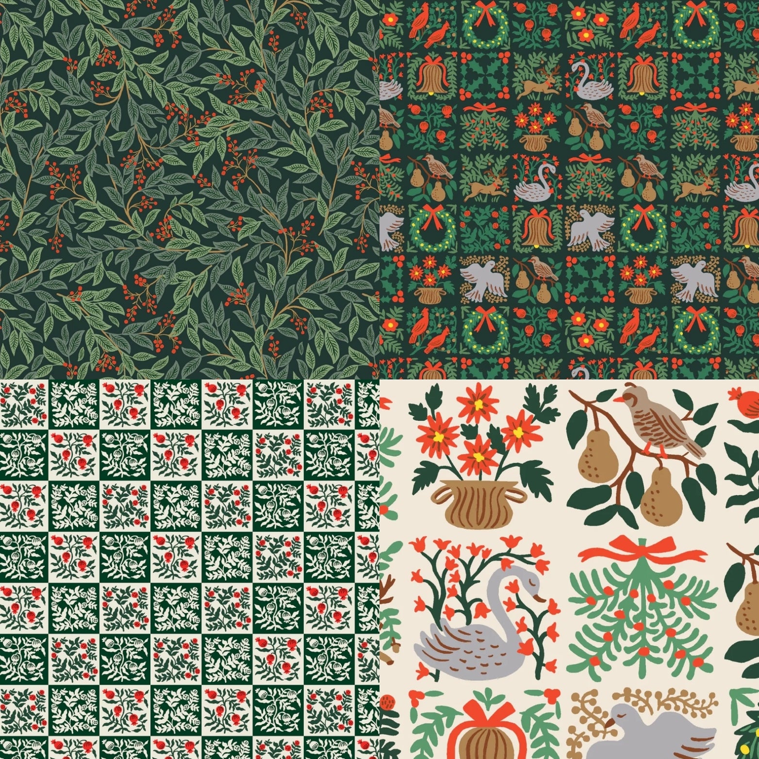 Newest Rifle Paper Co Holiday Classics Fat Quarter Bundle