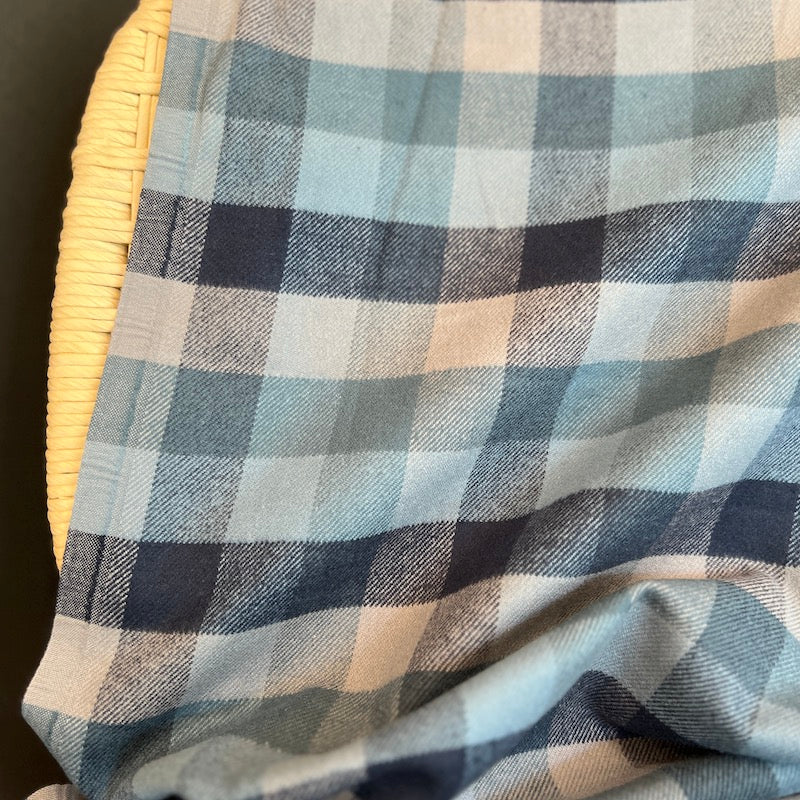 Marcus Fabrics - Cotton Flannel - Primo Plaid - Cool Blues - Indigo