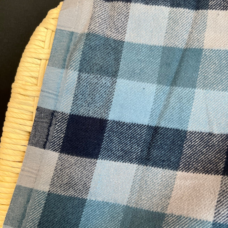 Marcus Fabrics - Cotton Flannel - Primo Plaid - Cool Blues - Indigo