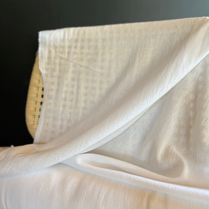 Deadstock - Cotton Bubble Gauze - White
