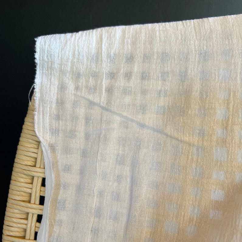 Deadstock - Cotton Bubble Gauze - White