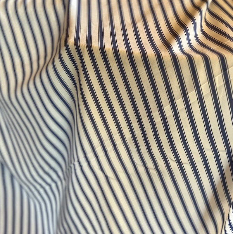Deadstock - Tencel Stripe - Blue and White
