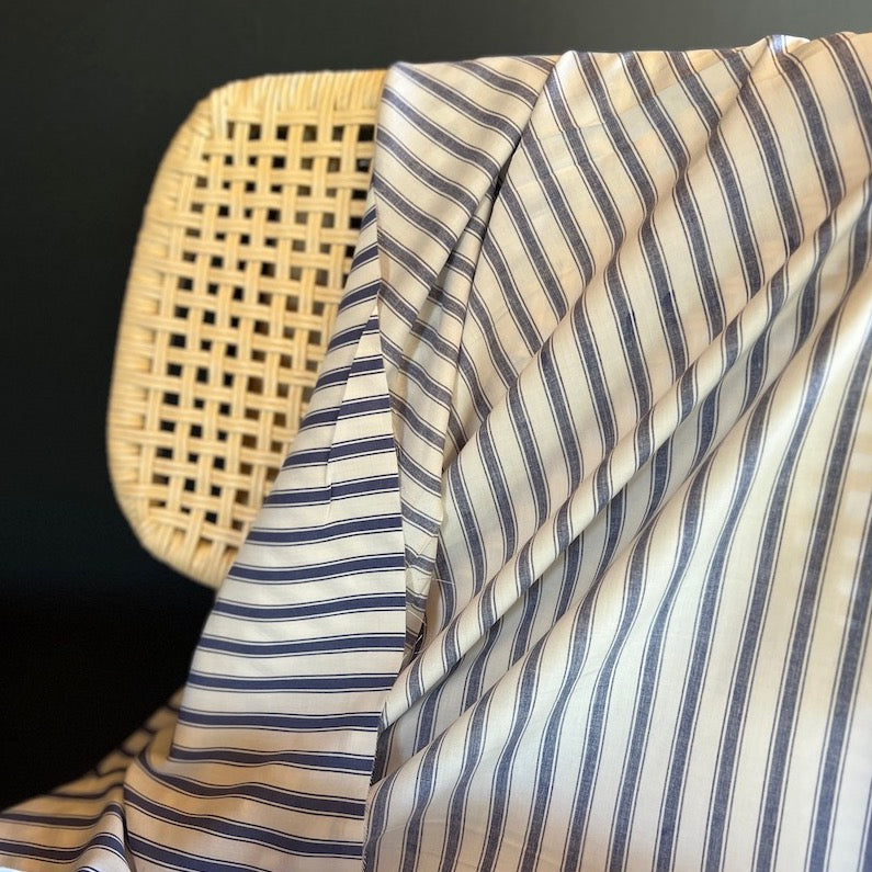 Deadstock - Tencel Stripe - Blue and White