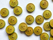 Textile Garden - Dyed Wood Button - 12mm - Various Colors
