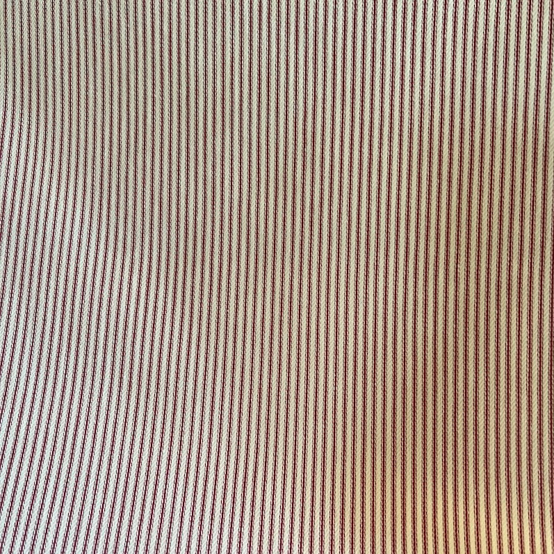 Deadstock - Stretch Denim - Railroad Stripe - Red and White