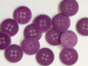 Textile Garden - Matte River Shell Button - 15mm -  Various Colors