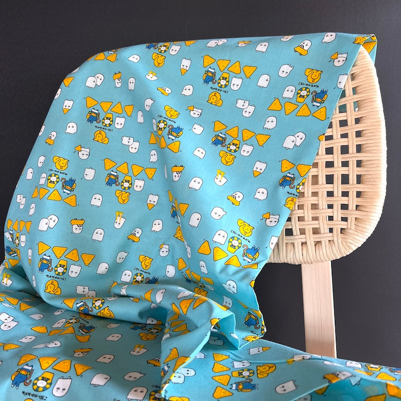 Cosmo - Cotton Sheeting - Pyramids - Aqua