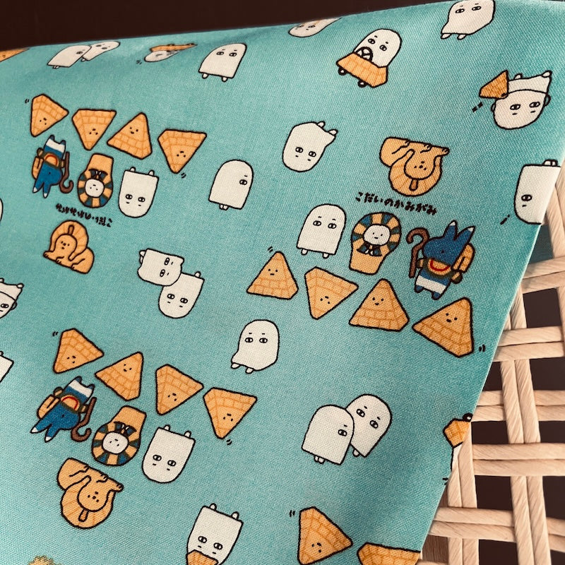 Cosmo - Cotton Sheeting - Pyramids - Aqua