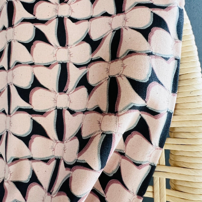 Kokka - Cotton Oxford - Bows - Pink