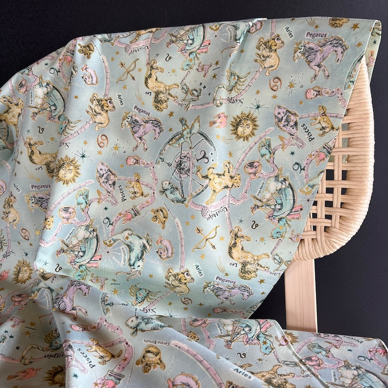 Un/No - Cotton Sheeting - Zodiac - Sky with Metallic