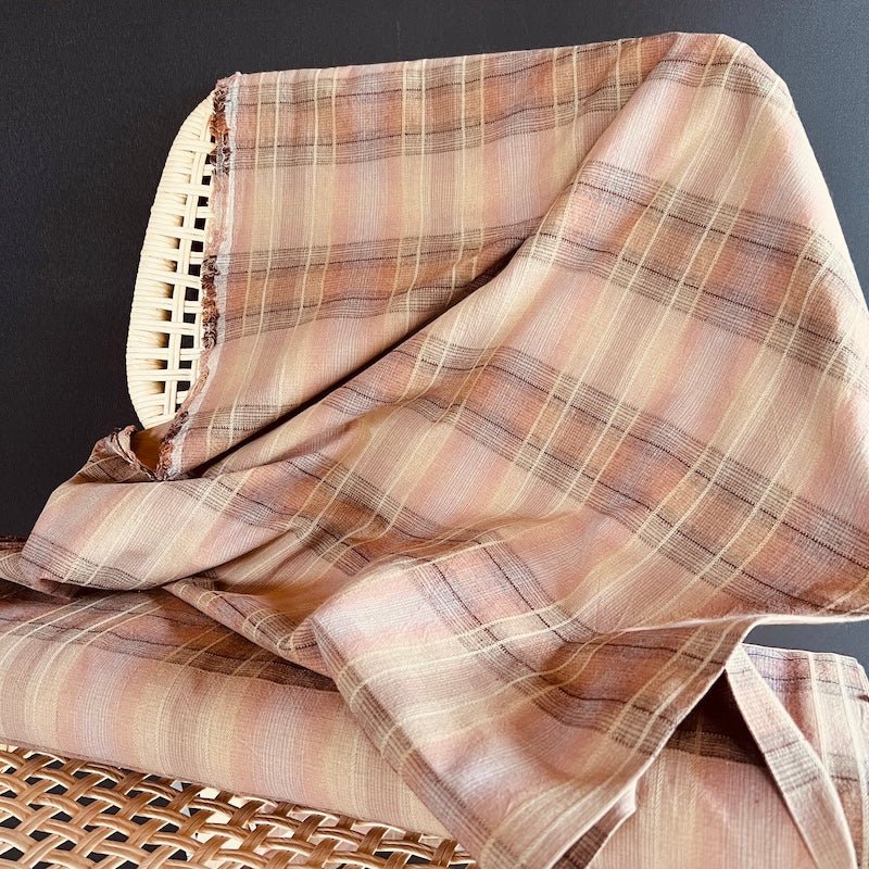Cosmo - Cotton Dobby - Yarn-Dyed Plaid - Clay