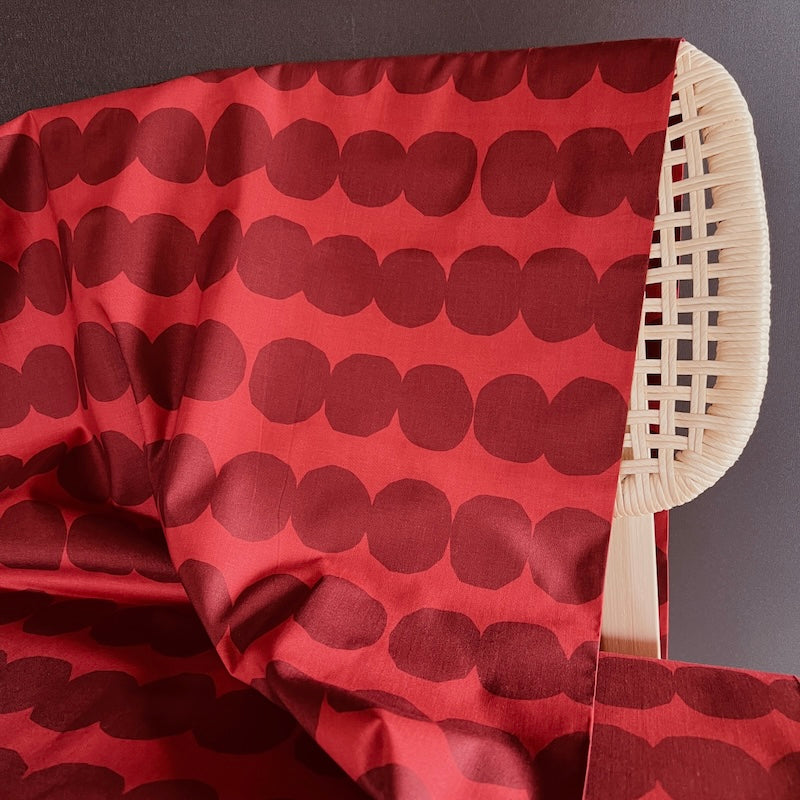 Un/No - Cotton Sheeting - Tonal Dot Stripe - Brick
