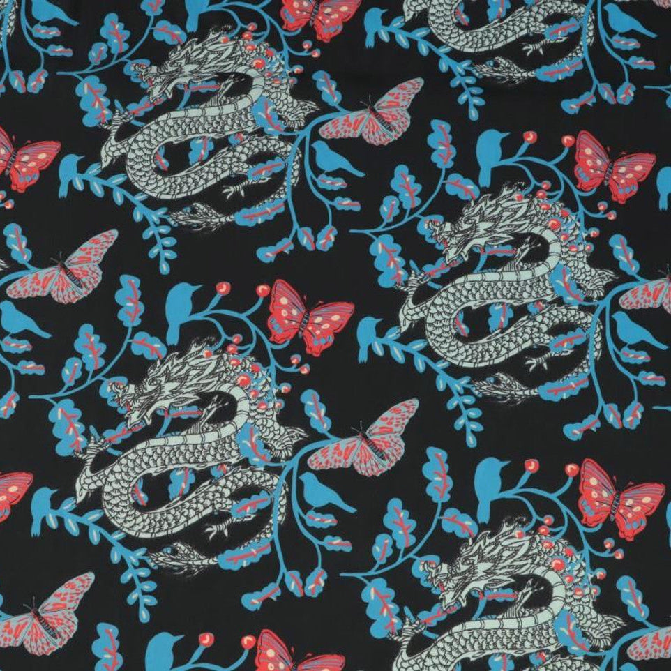 Fabric Godmother - Cotton Lawn - Serpentine - Navy