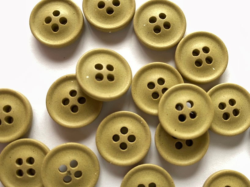 Textile Garden - Recycled Polyester Buttons - 15mm - Curved Matte - Various Colors