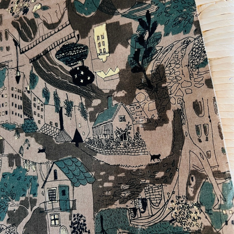 Hokkoh - Cotton Lawn - Villiage - Mocha