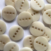 Textile Garden - Corozo Button with Four Holes - 18mm - Various Colors
