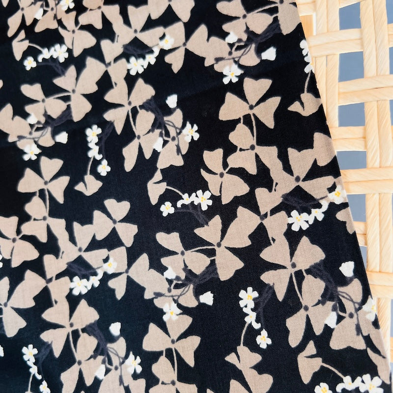 Sevenberry - Cotton Lawn - Oxalis - Black