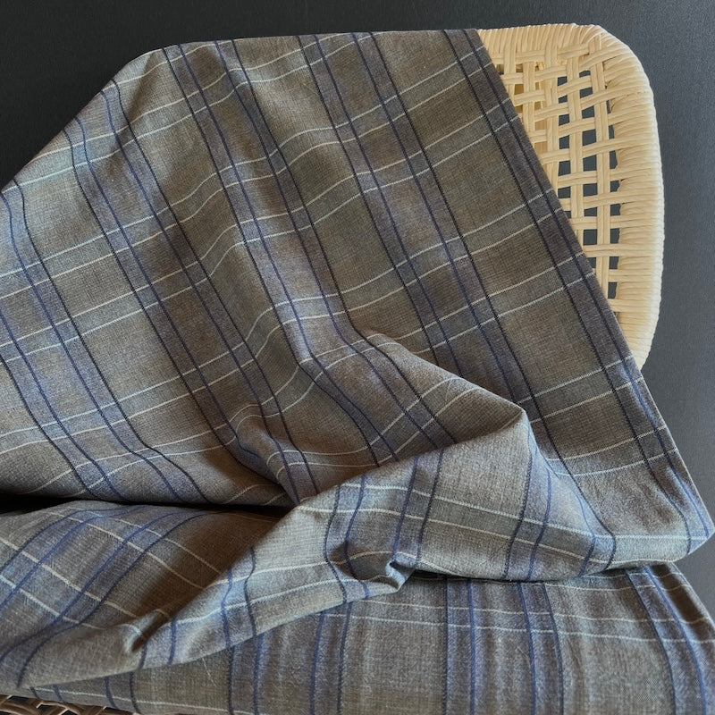 Cosmo - Cotton Dobby - Yarn-Dyed Plaid - Taupe