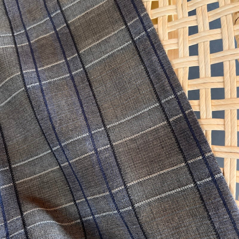 Cosmo - Cotton Dobby - Yarn-Dyed Plaid - Taupe