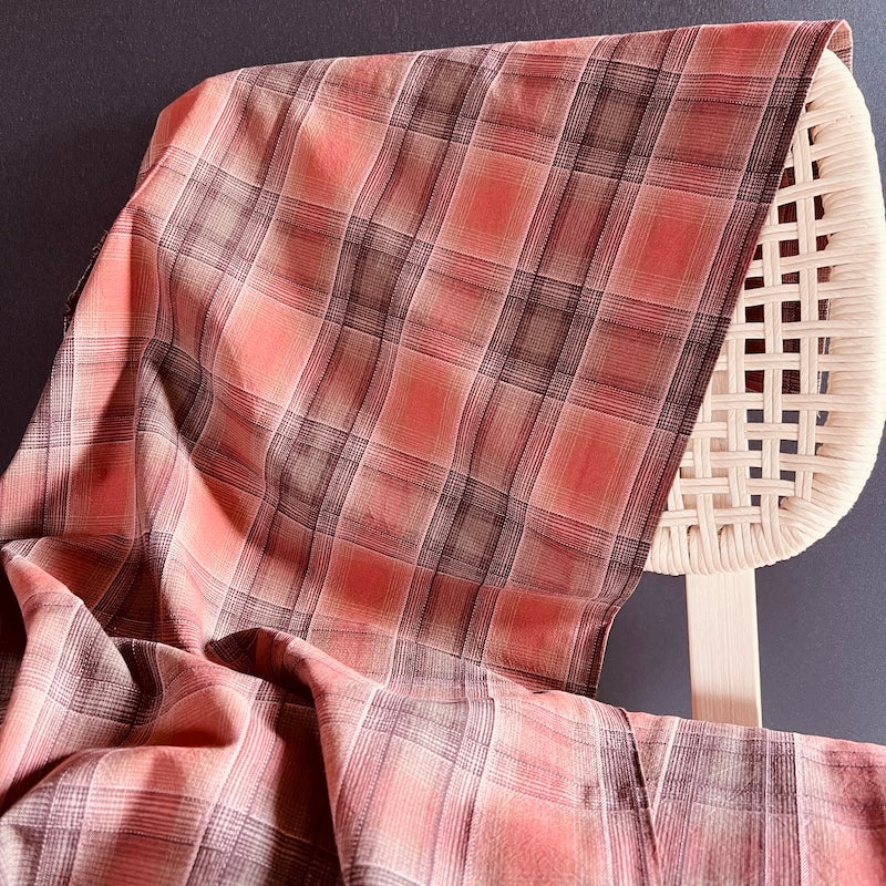 Cosmo - Cotton Dobby - Yarn-Dyed Plaid - Brick