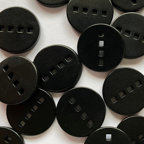 Textile Garden - Corozo Button with Four Holes - 18mm - Various Colors