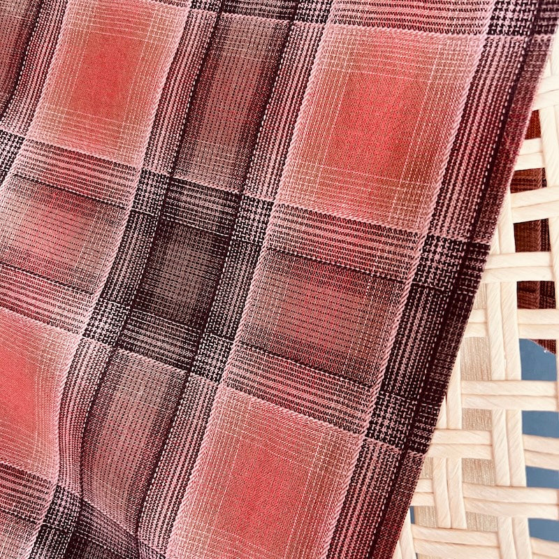 Cosmo - Cotton Dobby - Yarn-Dyed Plaid - Brick