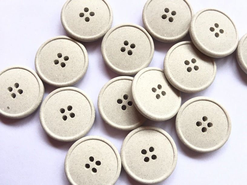 Textile Garden - Recycled Polyester Buttons - 15mm - Simple Matte - Various Colors