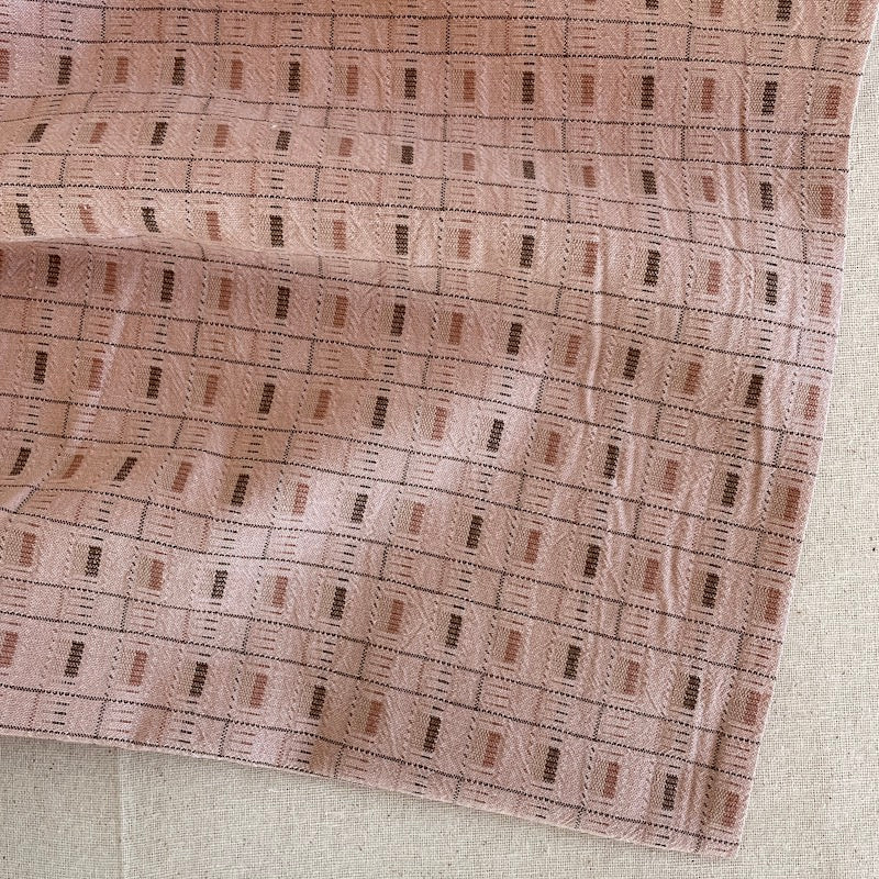 Vancet - Handworks - Cotton Yarn-Dyed Stitch - Plaid - Pink