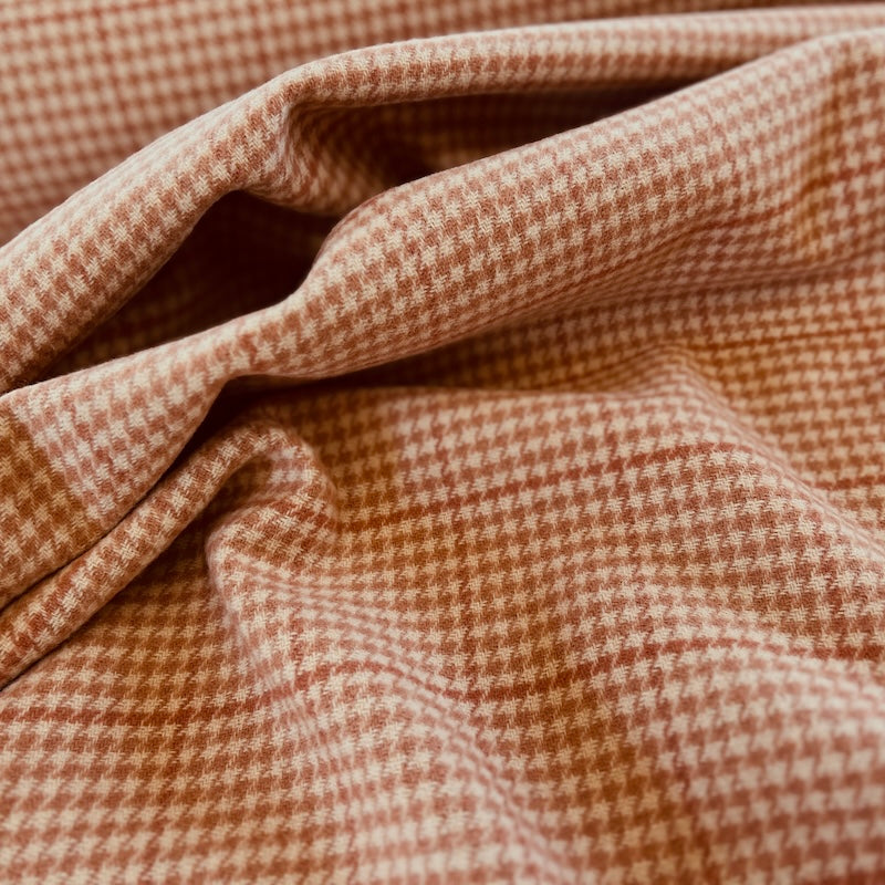 Lanacot Wools - Houndstooth Plaid - Pink