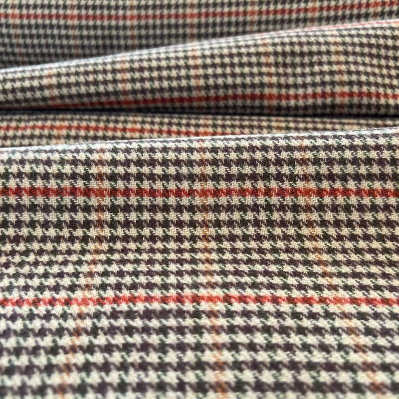 Lanacot Wools - Houndstooth Plaid - Brown