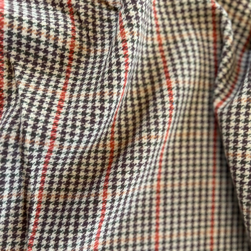 Lanacot Wools - Houndstooth Plaid - Brown
