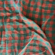 Isee Fabric - Washed Linen - Mill House Check - Pine