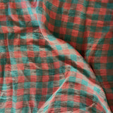 Isee Fabric - Washed Linen - Mill House Check - Pine