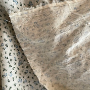 Isee Fabric - Crinkle Cotton - Soft Florals - Bluebell