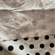 Isee Fabric - Cotton Rayon - Dot - Black Ink