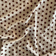 Isee Fabric - Cotton Rayon - Dot - Espresso
