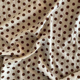 Isee Fabric - Cotton Rayon - Dot - Espresso