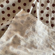 Isee Fabric - Cotton Rayon - Dot - Espresso