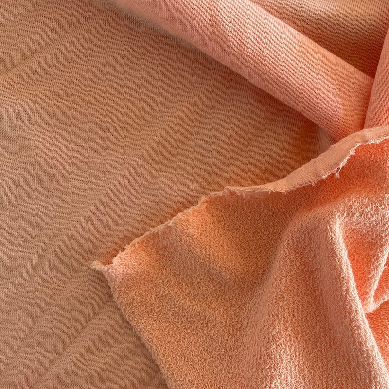 Isee Fabric - Organic Cotton Large Loop French Terry - Grapefruit