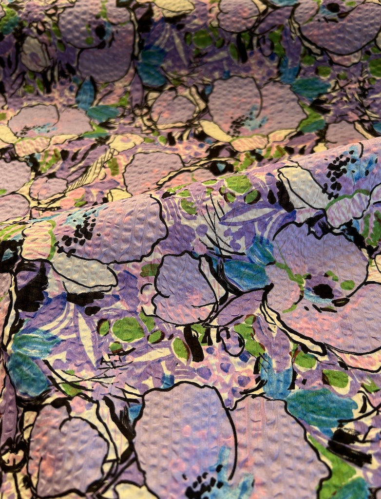 Hokkoh - Salt Shrunk Cotton - Large Floral - Purples