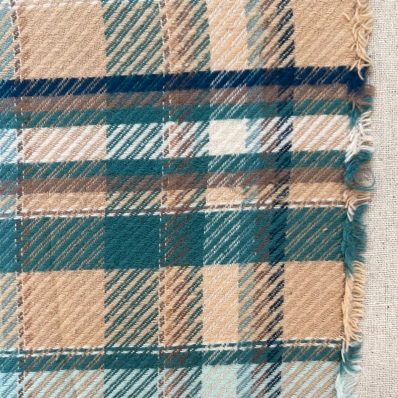 SALE-Art Gallery - Highland Flannel - Royal Plaid Twill - Horizon
