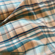 SALE-Art Gallery - Highland Flannel - Royal Plaid Twill - Horizon