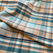 SALE-Art Gallery - Highland Flannel - Royal Plaid Twill - Horizon