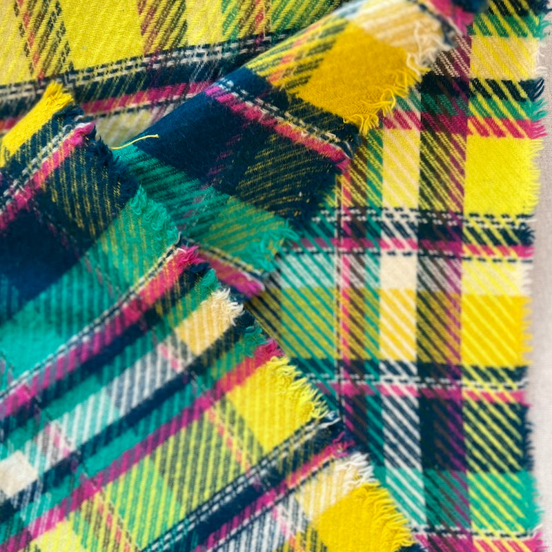 Art Gallery - Highland Flannel - Royal Plaid Twill - Sunrise