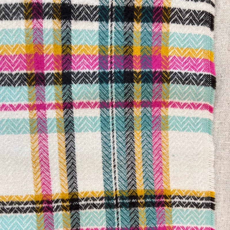 Art Gallery - Highland Flannel - Sketch Plaid - Tealberry